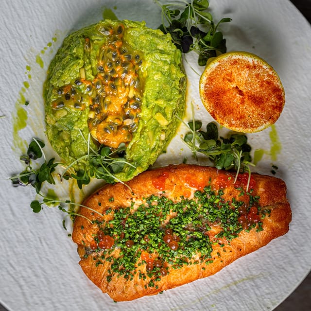 Steamed Salmon.