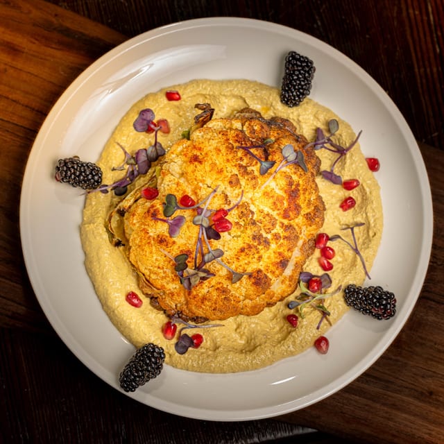 Cauliflower With Walnut Sauce.