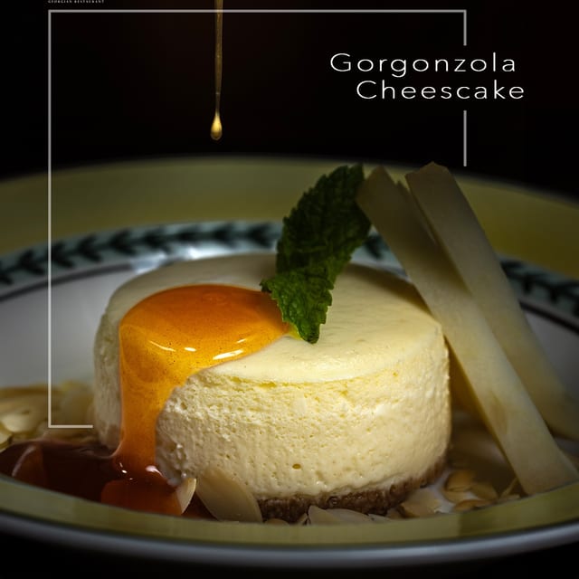 Gorgonzola cheesecake.
