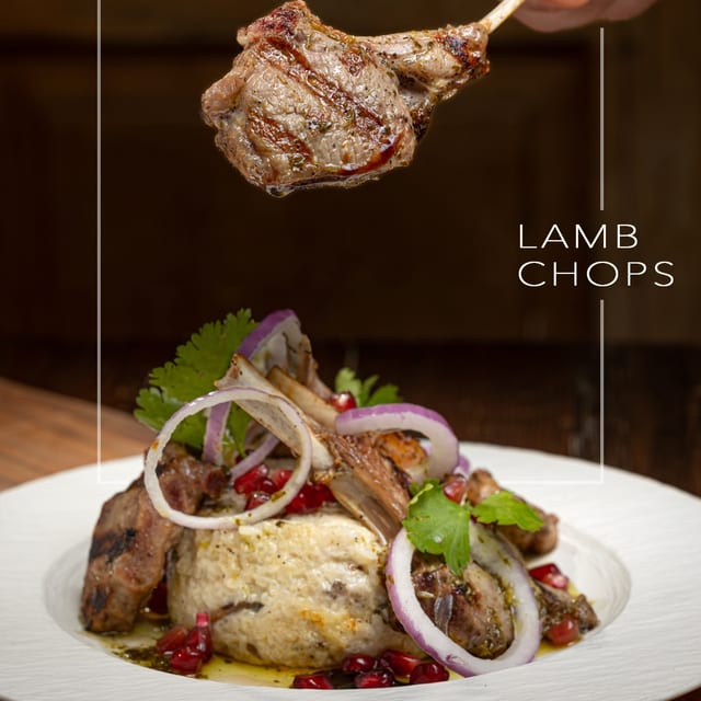 Lamb Chops With Chakapuli Sauce.